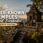 Ancient stone temple near Borobudur surrounded by greenery
