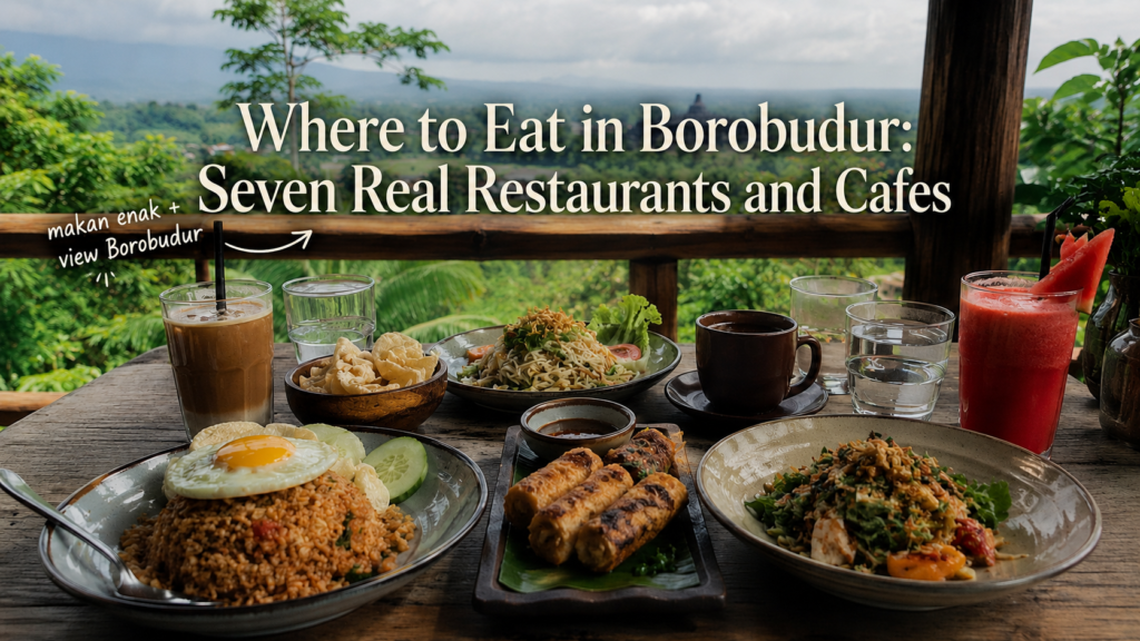 where to eat in Borobudur dining view