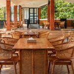 Open-air seating at Kedai Bukit Rhema near Borobudur, useful as a race-weekend hospitality stop